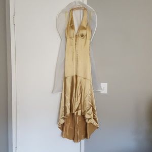 Vintage Georgiou Gold Hi Low Dress